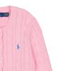 Polo Ralph Lauren Cable Knit Cotton Crew Neck Cardigan - Pink