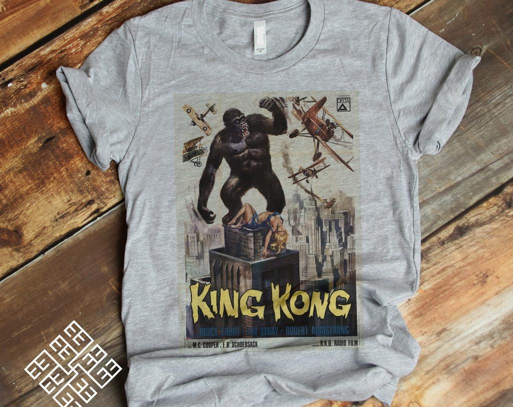 Vintage King Kong Tee Shirt, The King Kong Vintage Movie Poster Inspired Shirt, Giant Monster Gorilla T shirt, Epic Film King Kong Kids Gift