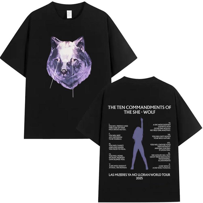 

The Ten Commoandments of The She-wolf Shakira 2026 Graphic Tshirt Oversized T Shirt Harajuku Casual Mens women Short Sleeve ... S разноцветный