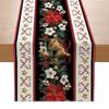 Christmas Table Runner Linen Holiday Decor Creative Halloween Thanksgiving Tablecloth Festive Atmosphere