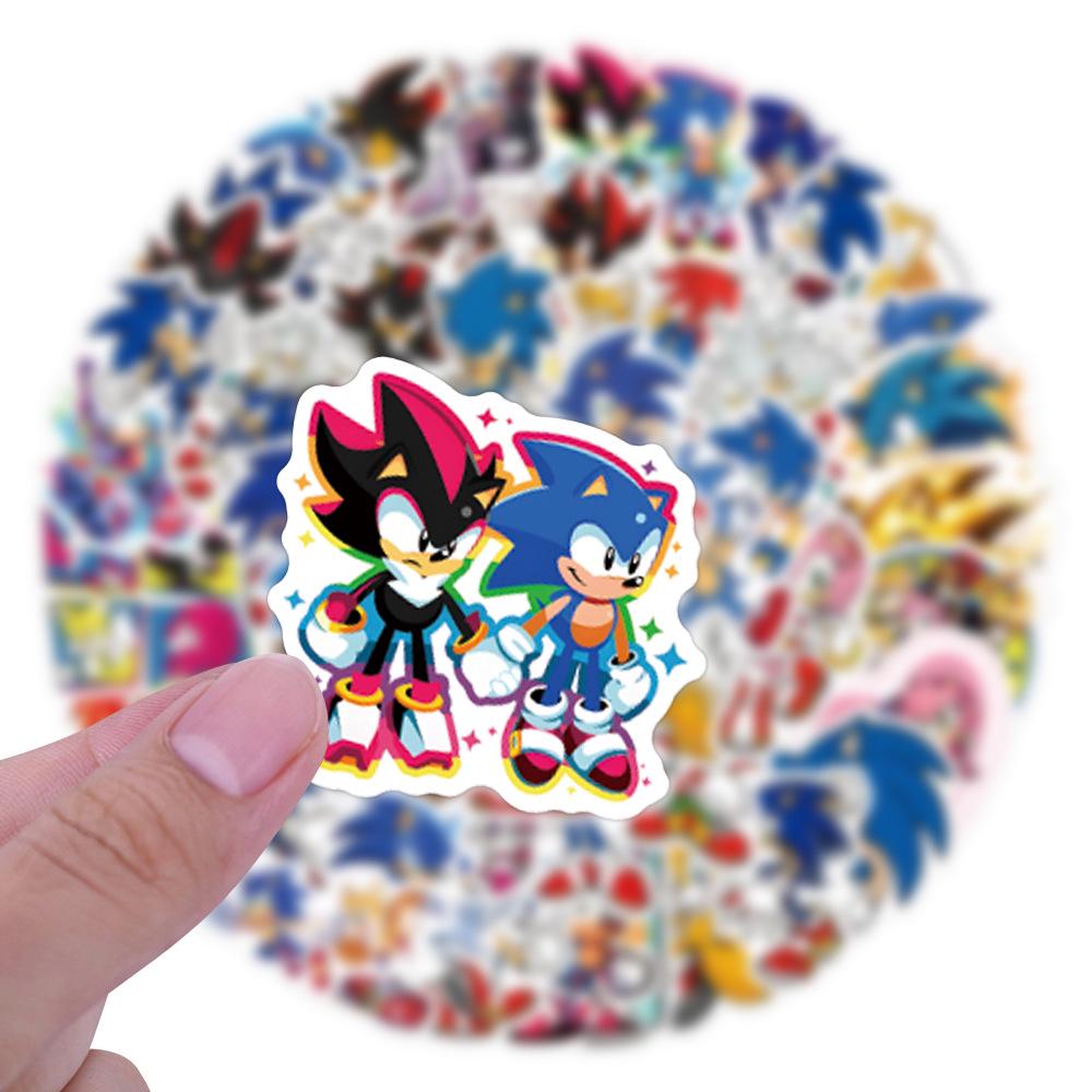 60 Cute Sonic the Hedgehog Graffiti Waterproof Stickers - Anime Speed Racer Theme