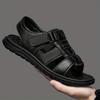 Men's Adjustable Breathable Beach Sandals - Dual Wear Driving&Casual Outdoor Shoes, Brown/Black Summer Suitable, Fashionable Design