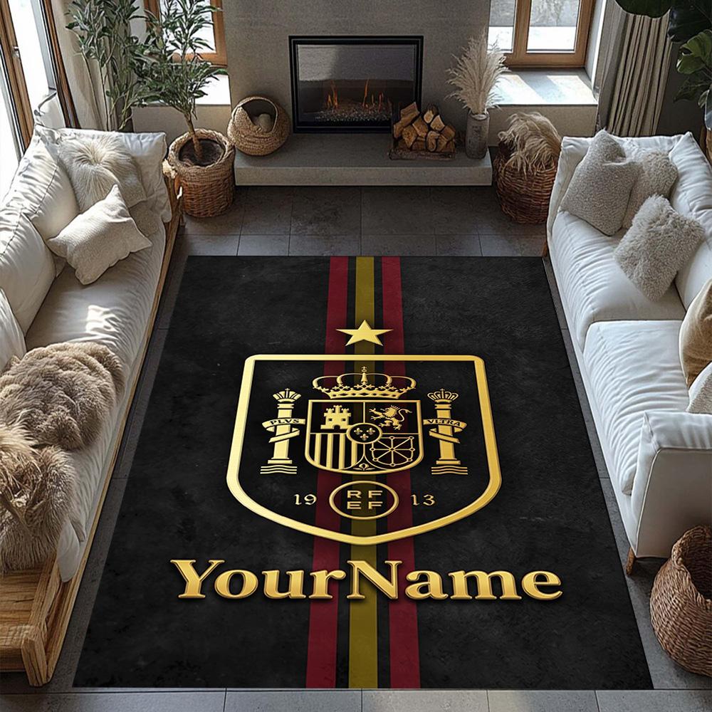 Atletico Madrid Customize Text Carpet Perfect for Outdoor Hallway Game Room Dormitory Anti-slip Rug Decorate Offices