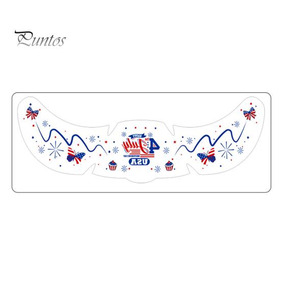 Holiday Tattoo Stickers Waterproof Freckle Tattoos Stickers, USA Flag Face for Independence Safe Skin Decals Day, Patriotic Temporary Body Art