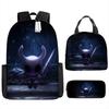 Luxusní Novinka Kreativní Cool Nový Hollow Knight 3D Tisk 3ks/Sada žák Školní tašky Batoh na notebook Denní batoh Batoh Taška na oběd Pouzdro na tužky