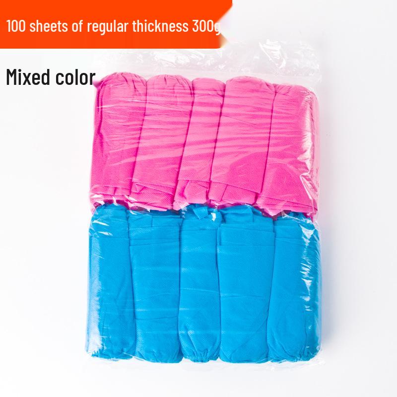 Thickened Non-Woven Disposable Shoe Covers - Extra Large, Full Elastic Fit for Adults and Children