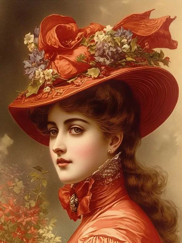 Diamond Painting New Collection 2024 Noble and Elegant Woman Diy Full Square Round Drill Rhinestone Embroidery Hat Girl Mosaic Cross Stitch Kits