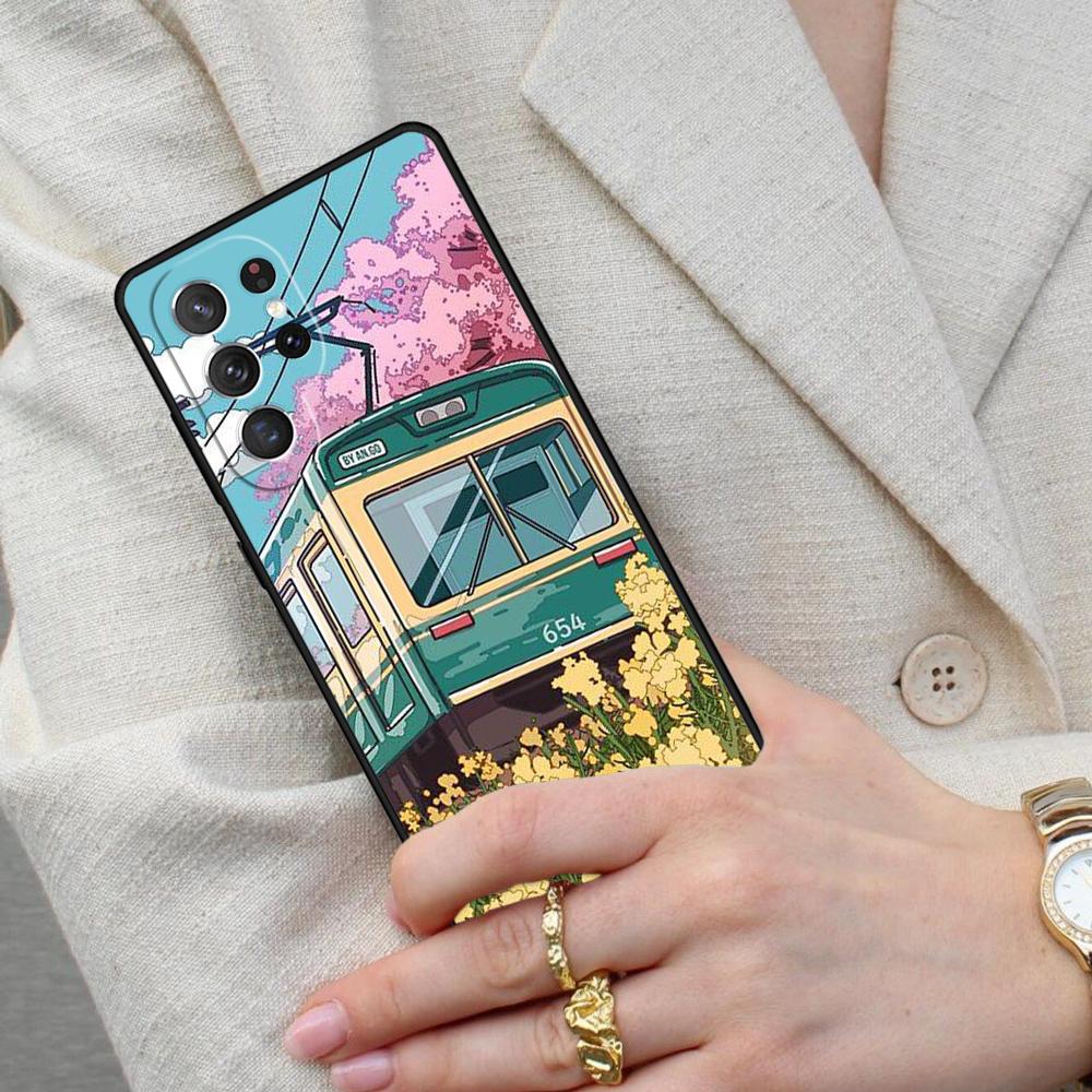 Tokyo Sakura cherry blossom landscape Cell Phone Case for Samsung Galaxy S26 Ultra S25 S24 S23 S22 S21 S20 Note10 Cover