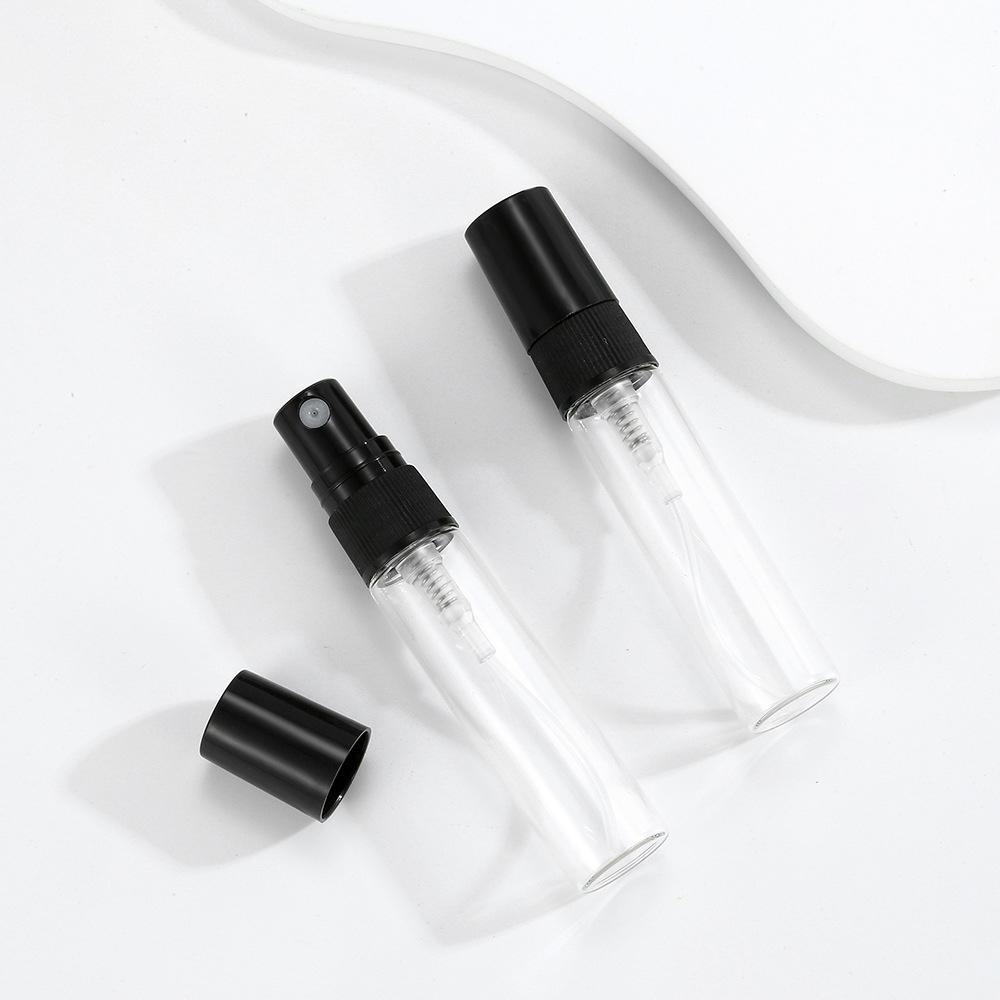 30/50/100pcs 2ml 3ml 5ml 10ml Portable Empty Refillable Bottle Glass Perfume Bottles Cosmetics Bottle Sample Thin Glass Vials