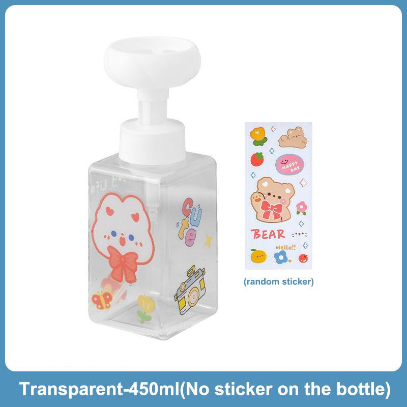 250/450ml Flower-Shaped Foam Pump Dispenser Square Plastic Bottle for Hand Soap Shampoo and Liquid Detergents