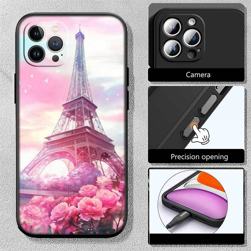 Paris Eiffel Tower Case for Samsung Note 20 10 S25 Plus Ultra Lite FE M20 M21 M30 M31 M51 A11 A26 A51 A52 A53 A56 A70 A71 A72 A73