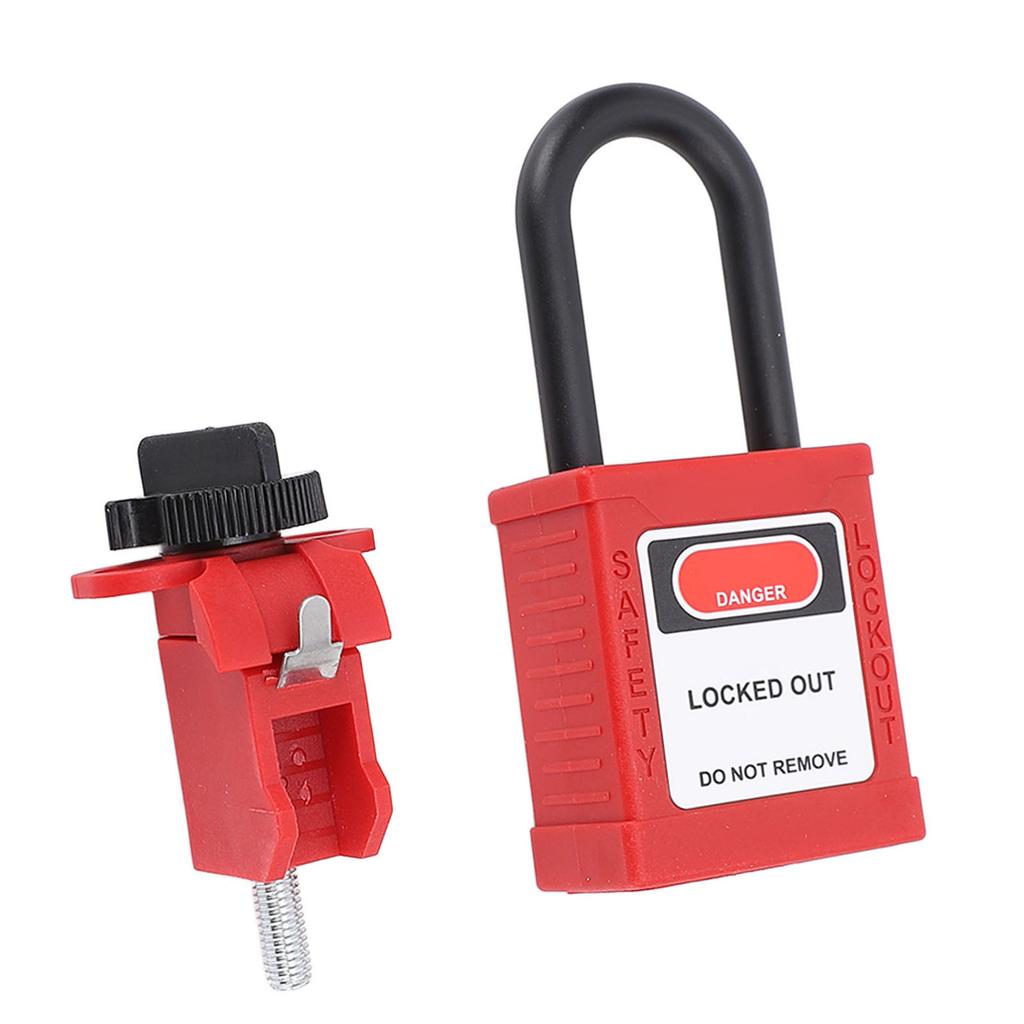 Lockout Tag Out Padlock Set Insulated Anti Loss Safety Padlock with Circuit Breaker Lockout Device 2 Keys for Valve