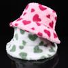 Fashionable Love Pattern Bucket Hat for Various Head Size Winter Autumn Thicken Fisherman Hat Headpiece for Casual Wear
