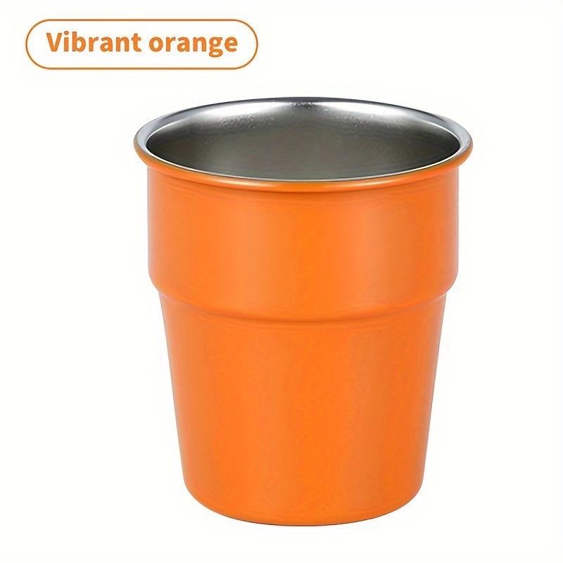 

304 Stainless Steel Coffee Mug, 10.14oz Outdoor Camping Coffee Cups, Water Cups, Summer Winter Drinkware, Gifts оранжевый