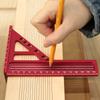 3D Measuring Ruler Aluminum Alloy Woodworking Square Protractors Triangle Layout Measuring Tool  Multipurpose Measuring Ruler