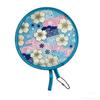 Polyester Handheld Folding Fan Summer Mini Folding Fan Portable Round Foldable Fan  Men Women