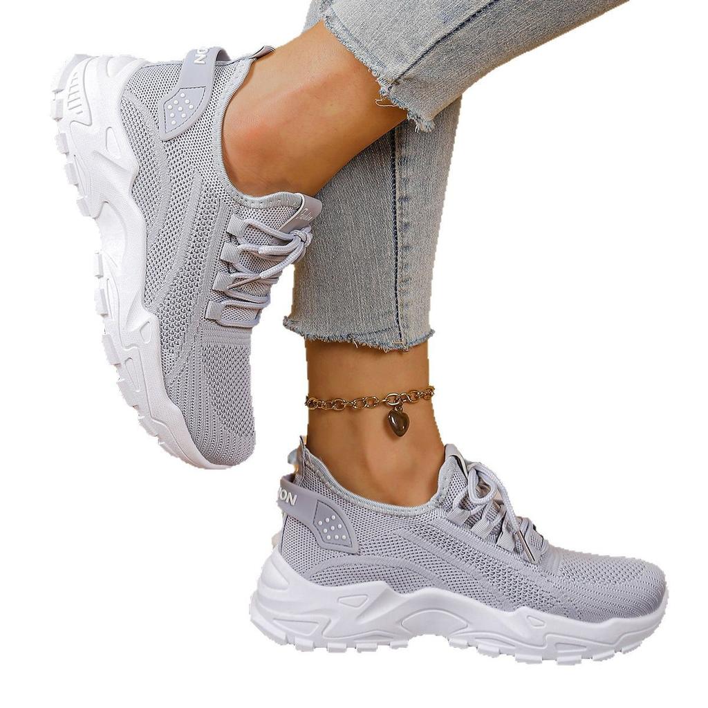 2025 spring and summer new fly-woven mesh shoes children's lightweight fashion breathable wear-resistant sports mesh shoes single shoes women