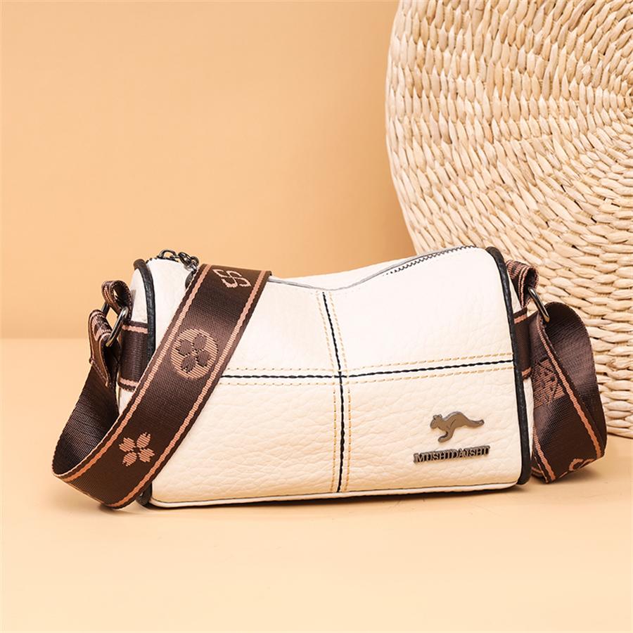 TianJinGeErLiShangMaoYouXianGongSi Mode PU Leer Crossbody Tas voor Dames Luxe Handtas Hoge Kwaliteit Schoudertassen Dames Messenger Bag wit