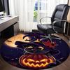 1pc Halloween Cat Office Round Area Rug, Indoor Mat Suitable ForOffice, Under Office Chairs Bedroom Living Room Home Decor, Room Deco n76
