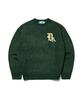 DISCUS ATHLETIC Gothic Logo Jacquard Knit Sweater Green