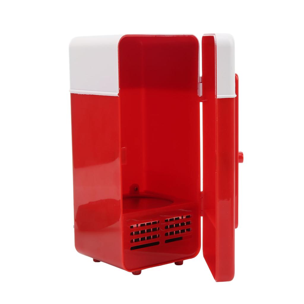 USB Mini Fridge Refrigeration Heating Freezing Travel Car Fridge Beverage Cooler Refrigerator Red