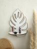 White Leaf Floating Wall Shelf Display Wooden Plant Flower Pot Tray Storage Rack Home Decoration for Girl Room Wall Decor Gift
