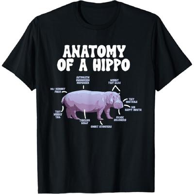 Anatomie Van Een Nijlpaard Hippopotamus T-shirt