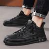 Warrior Thick Sole Trendy Comfortable Versatile Slip Resistant Shock Absorbing Wear Resistant Low Top Skate Shoes Men sneaker Black WXP(WZ)-243801