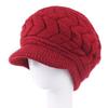 Knitted Fur Rabbit Fashionable Trendy Beanie Warm Keep Lined Fur Plush Hat Winter Women Hats For Woman Outdoor Coldproof Cap