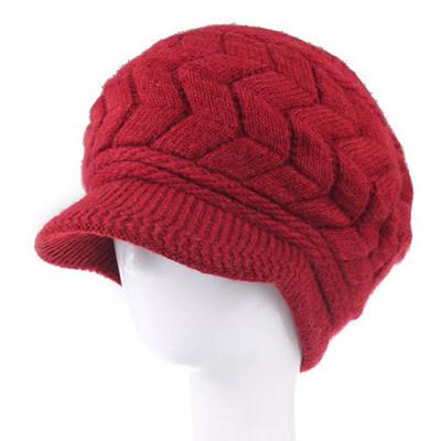 Knitted Fur Rabbit Fashionable Trendy Beanie Warm Keep Lined Fur Plush Hat Winter Women Hats For Woman Outdoor Coldproof Cap