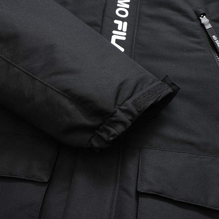 Fila Fusion Multi-Pocket Hooded Parka Down Jacket Men Outerwear Deep-Black T11M141905F-BK