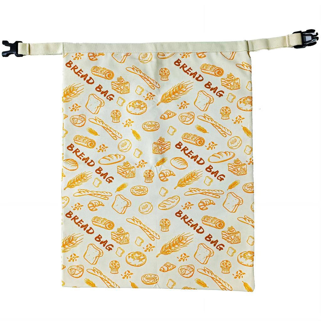 Organic Cotton Bees Wax Food Storage Bag with Elastic Bands and Carabiner Sustainable Kitchen Essential For Bread Cheese