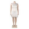 K2767 Slim Fit Casual Feather Hip-Hugging Vest Dress