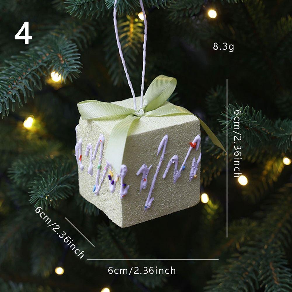 Green Christmas Hanging Decoration Cartoon Cane House Gift Candy Cake Ice Cream Hanging Pendants Photo Props Foam