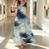 Women's Tie Dye Sleeveless Maxi Dress Lightweight Loose Fit Beach & Daily Casual Wear,Breathable Stylish Summer Versatile Dress