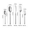 Abay Premium Stainless Steel Antique Silver Cutlery Set