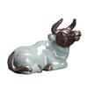 Creative Purple Clay Cattle Figurine Tea Pet Handmade Tea Ceremony Accessories for Home and Tea Table Decoration Ornament