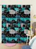 2 pieces - Geometric pattern Jurassic dinosaur printed curtains   window decorations   home decorations   room decorations