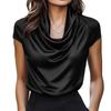 New, swinging collar pendant short-sleeved top casual versatile shirt women