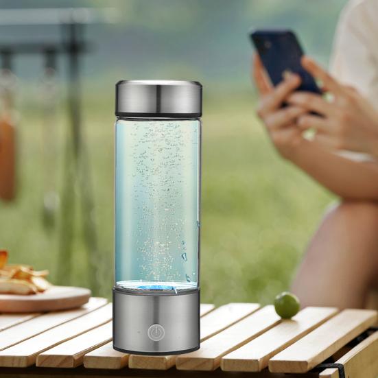 1 Set Hydrogen Water Cup Portable Hydrogen-Rich Water Ionizer Quick Electrolysis Water Bottle for Travel Exercise