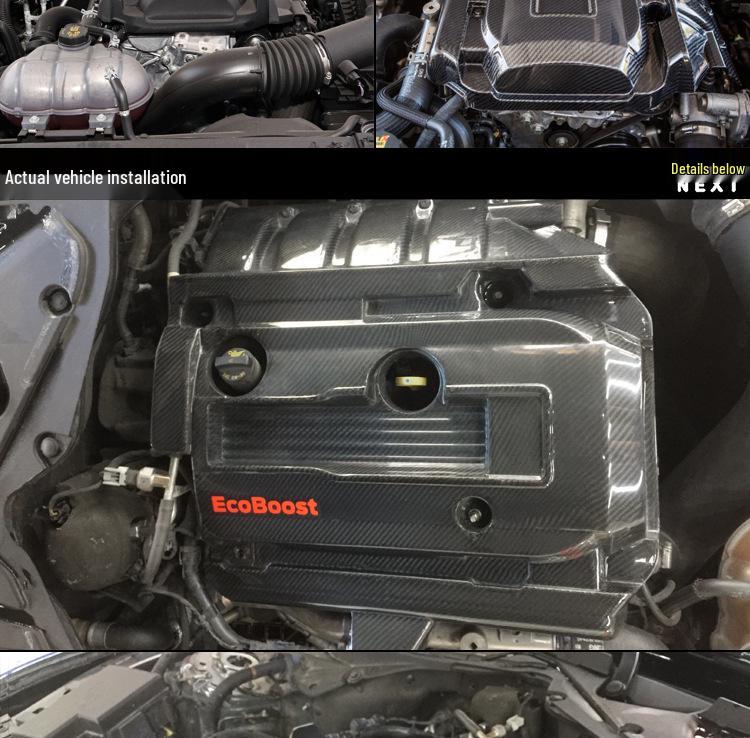 Carbon Fiber Engine Hood Cover for 2015-2022 Ford Mustang