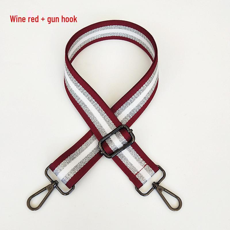 Adjustable 3.8cm Striped Nylon Crossbody Shoulder Strap for Women's Bag Replacement