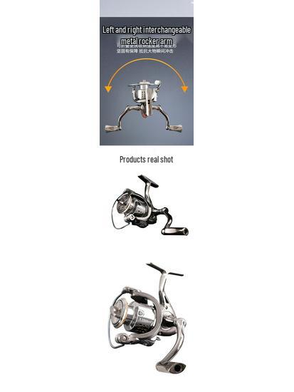 All-Metal Spinning Wheel Fishing Reel with Long Cast and Oblique Mouth Design