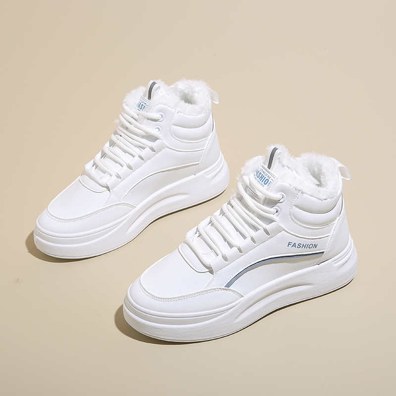 Fashion Chunky Normal Leather White Vulcanized Sneakers Vulcanize Ladies Flat Shoes For Women Sports Dropshiping Supplies Lofer