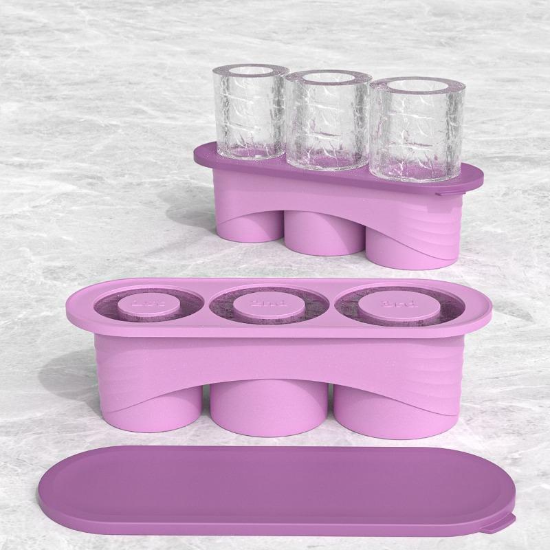 Summer Ice Cube Mould Trays Reusable for Stanley Tumblers Silicone Ice Making Beverage Cup Maker Ice Mold for Drink Juice Coffee