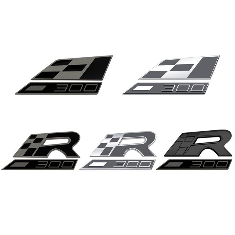 zjcr6 Car Accessories Metal Race Flag Front Hood Grille Emblem Rear Trunk Body R 300 Badge Sticker For Seat IBIZA Leon Cupra Ateca