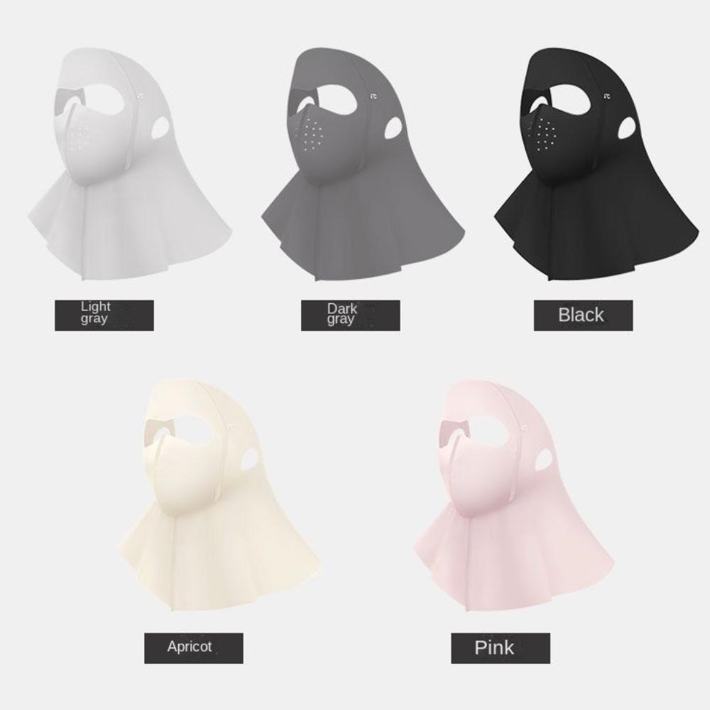 UPF 50+ Eis Seide Gesichtsbedeckung Sommer Nackenwickel Abdeckung Mode Vollgesichts Sonnenschutzschleier Klettern