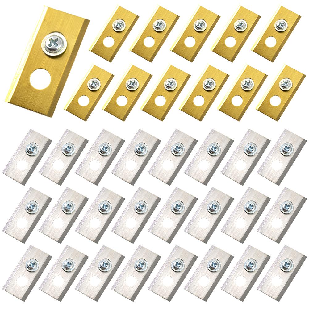 36Pcs Lawn Mower Blades with Washers & Screw Metal Replacement Blades 0.6MM Thick Lawn Cutting Blade for Mammotion Luba Robot