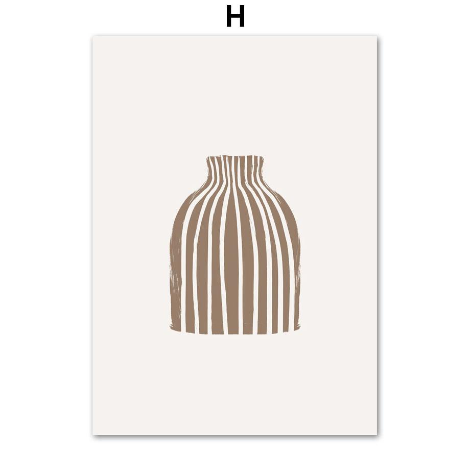 

Reed Plants Beach Boho Abstract Lines Pumpkin Posters and Prints Beige Wall Art Canvas Painting for Living Room Home Decoration 21X30cm No Frame