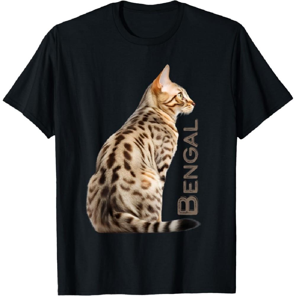

Бенгальская порода кошек Папа Леопардовый принт Пятнистый котенок Мужская Женская Футболка XXXXXL чёрный
